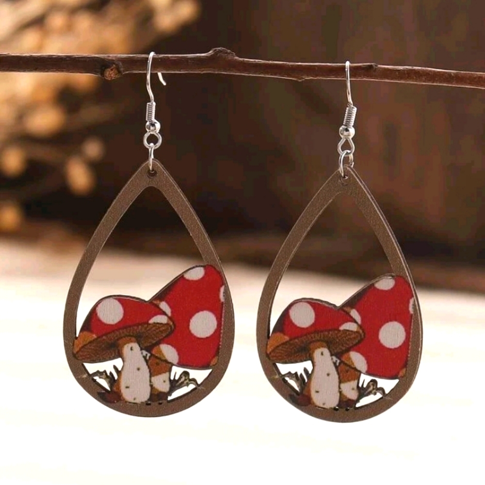 🍄 Adorable Mushrooms Drop Earrings